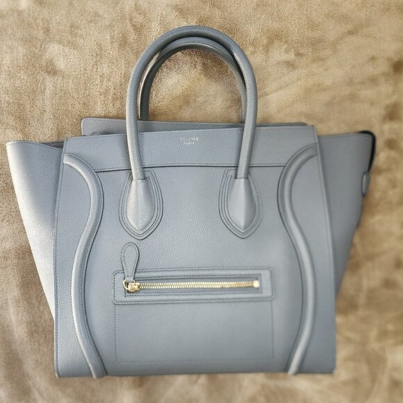 Ciline Paris, Mini Gray Luggage Handbag, Authentic - Picture 1 of 13